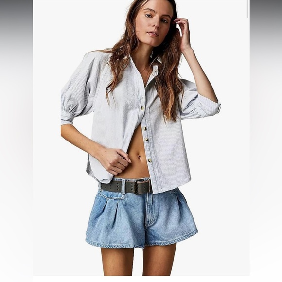 Free People Ellie Stripe Button-up Shirt - Picture 3 of 8